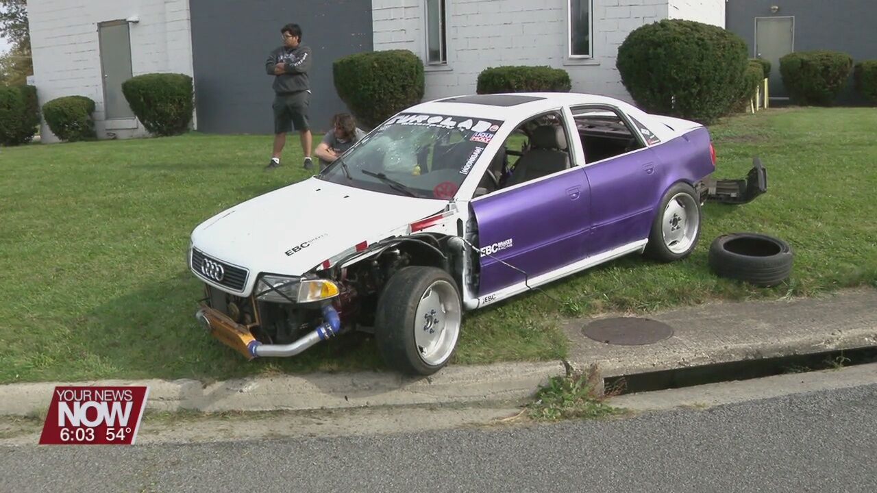 Portion of Elida Road was temporarily closed after car vs. pole accident